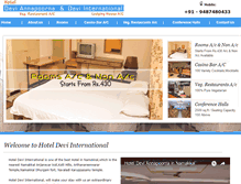 Tablet Screenshot of hoteldeviannapoorna.com